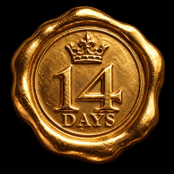 14-day guarantee seal